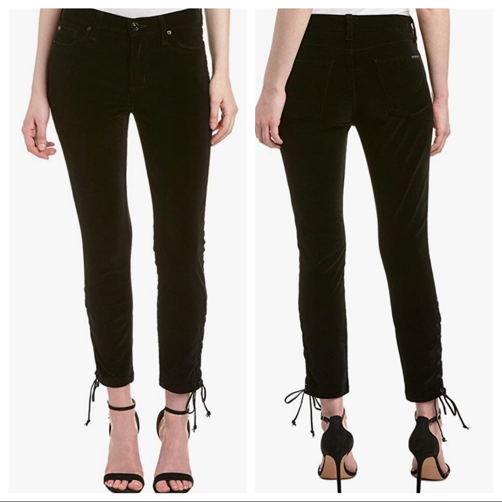 HUDSON Jeans Women's Nix High Rise Lace Hem Crop 5 Pocket Jean